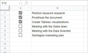How To Create A Checklist In Google Sheets On PC
