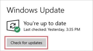 Update Windows Operating System