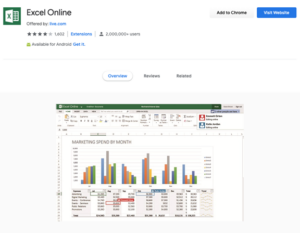 Excel Online from Microsoft Office