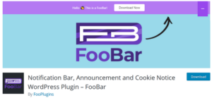 Foobar-- WordPress Notification Bar