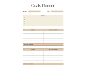 Elegant Goals planner